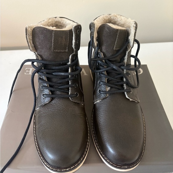 Crown Vintage Mens brown leather Fleece lined boots 8.5 NIB main image 10
